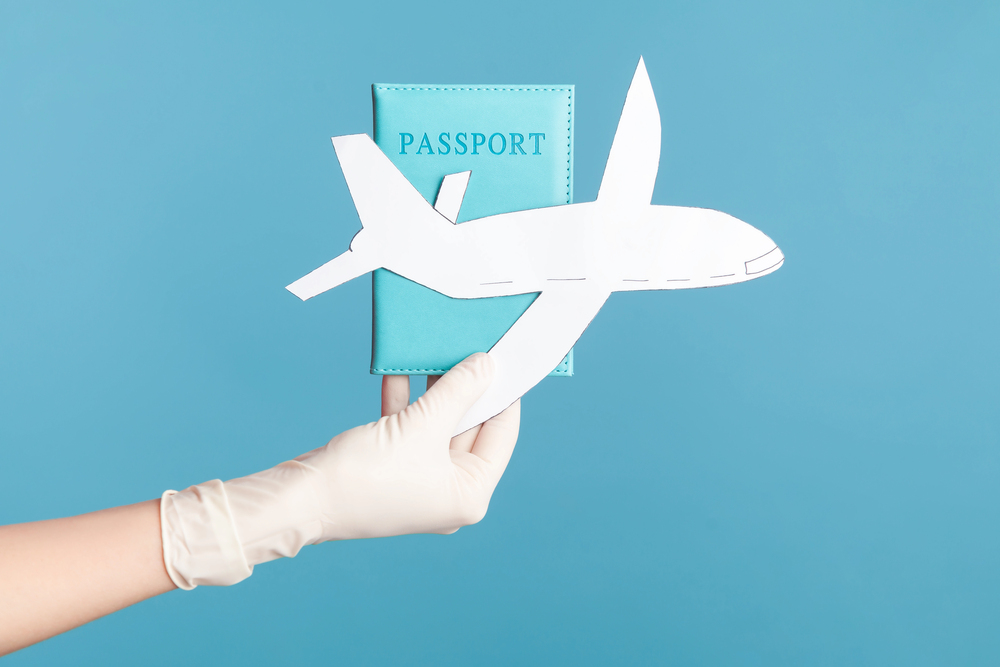 Medical travel — passport and plane
